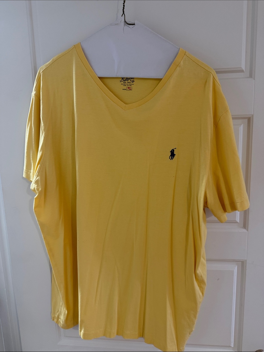 Polo by Ralph Lauren Yellow V-Neck Logo Tee